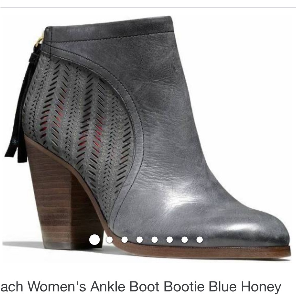 Coach women’s blue honey cutout bootie